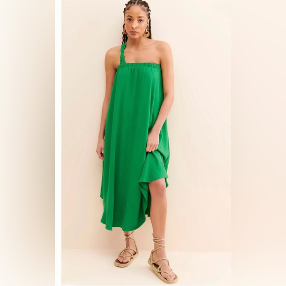Green One-Shoulder Dress - Picture 3 of 3